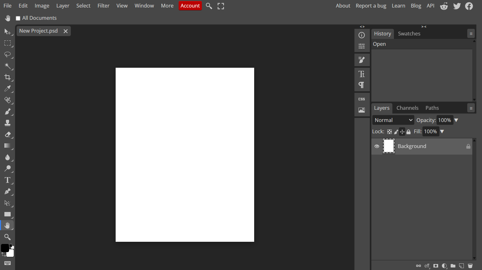 Photopea interface Just like photshop